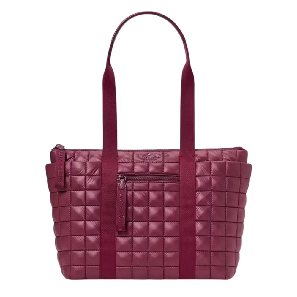 Kate Spade‎ Camden Quilted Medium Tote Burgundy Bag Purse